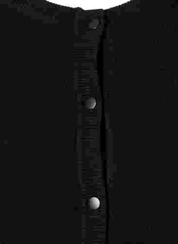 Cardigan aus Rippstrick mit Knopfverschluss, Black, Packshot image number 2