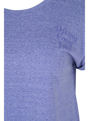 Meliertes T-Shirt aus Baumwolle, Dazzling Blue Mel, Packshot image number 2