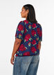Bluse aus Viskose mit Blumenprint und Ballonform, Blau, Model image number 2