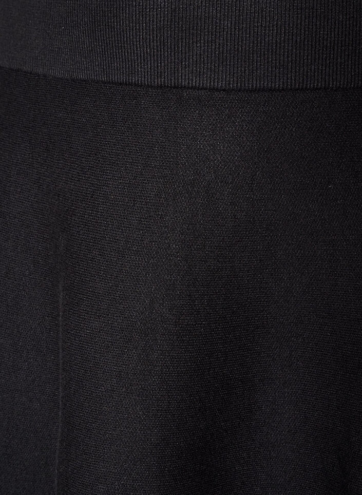 Kurzer Strickrock in A-Linie, Schwarz, Packshot image number 2