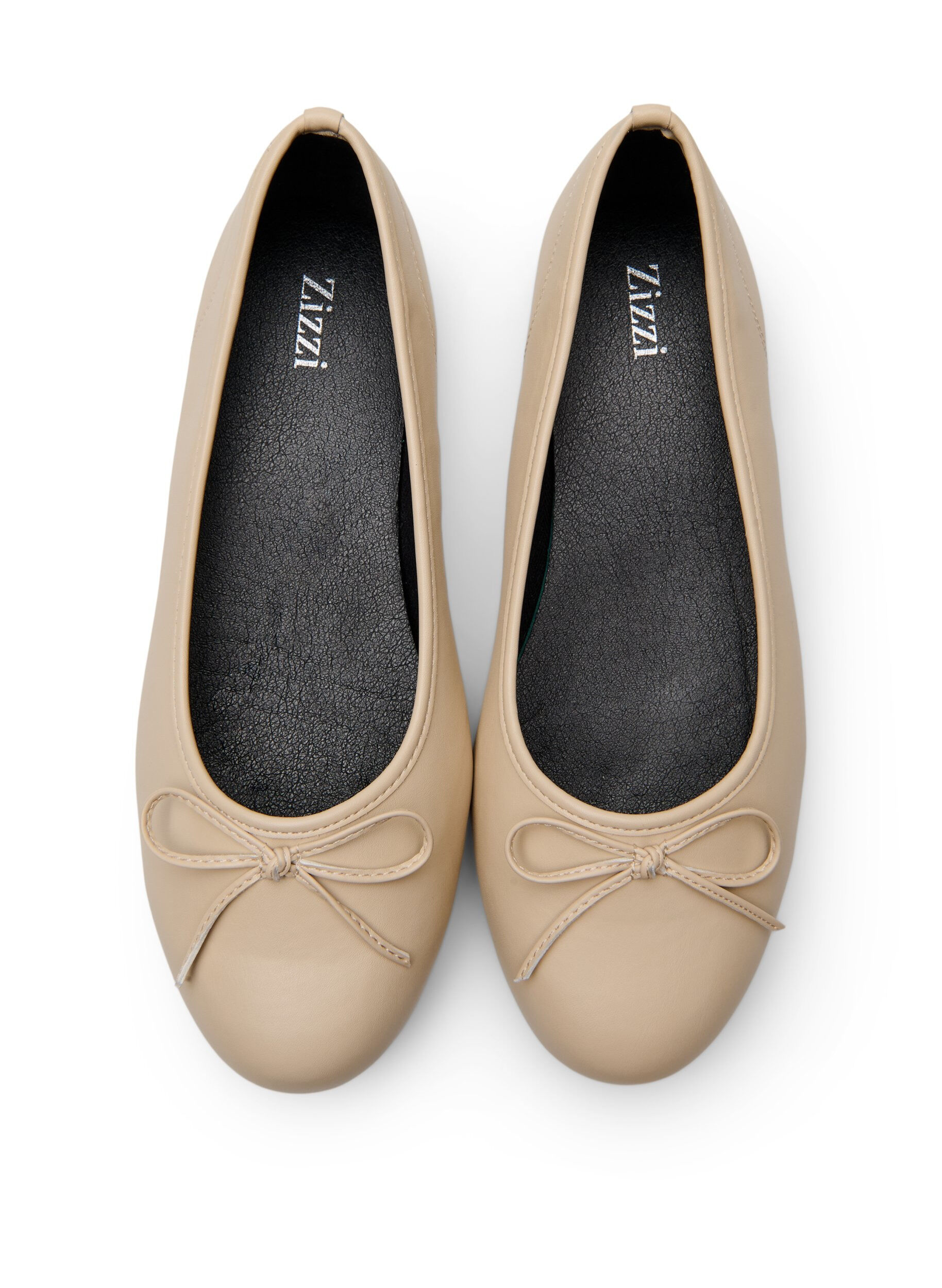 ZizziExtra-Weite - Ballerinas mit Schleife, Beige, Packshot image number 2