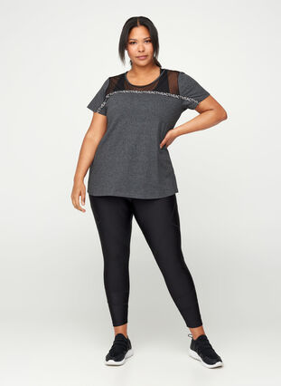 T-Shirt, Black Melange, Model image number 2