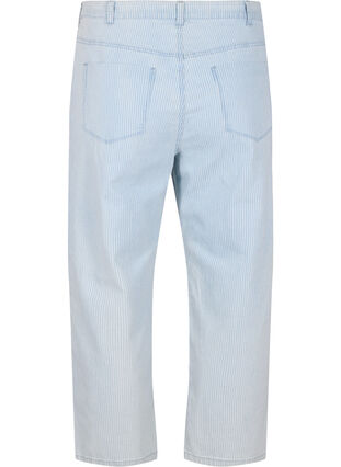 Straight Jeans mit Knöchellänge, Light Blue Stripe, Packshot image number 1