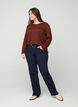 Regular Fit Gemma Jeans mit hoher Taille, Blau, Model image number 1