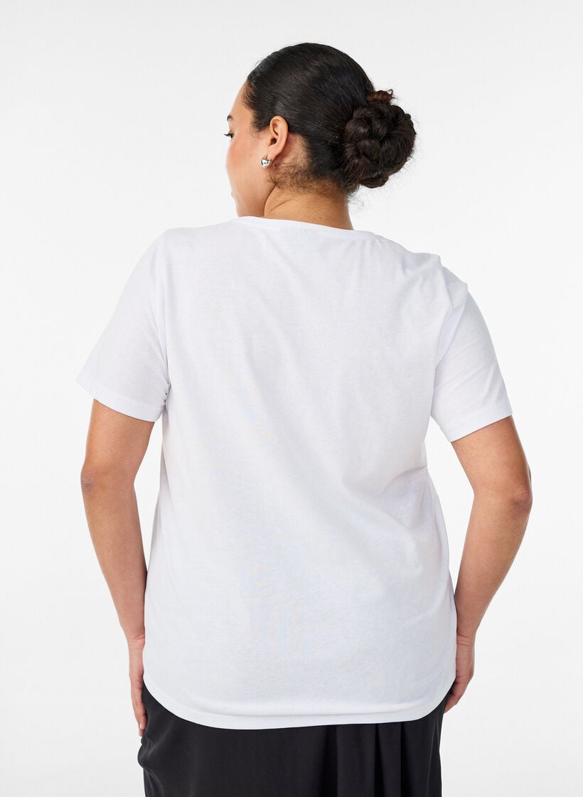T-Shirt mit Print, Wei&szlig;, Model image number 2