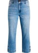 Kurze Kiana Jeans mit gerader Passform und Knopfdetails, Blau, Packshot image number 0