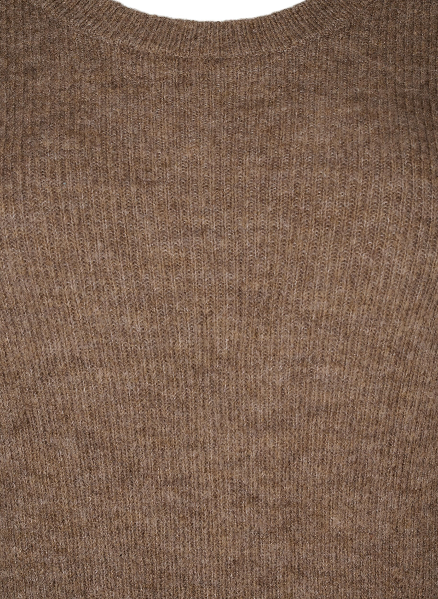 ZizziLang&auml;rmeliges Kleid aus Rippstrick, Caribou Mel., Packshot image number 2