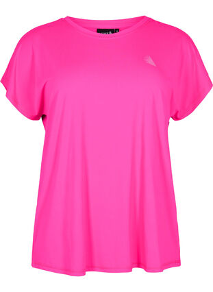 Kurzärmeliges Trainings-T-Shirt, Neon Pink Glo, Packshot image number 0