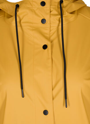 Regenjacke mit Kapuze und Knopfverschluss, Spruce Yellow, Packshot image number 2