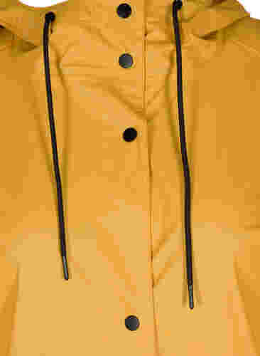 Regenjacke mit Kapuze und Knopfverschluss, Spruce Yellow, Packshot image number 2