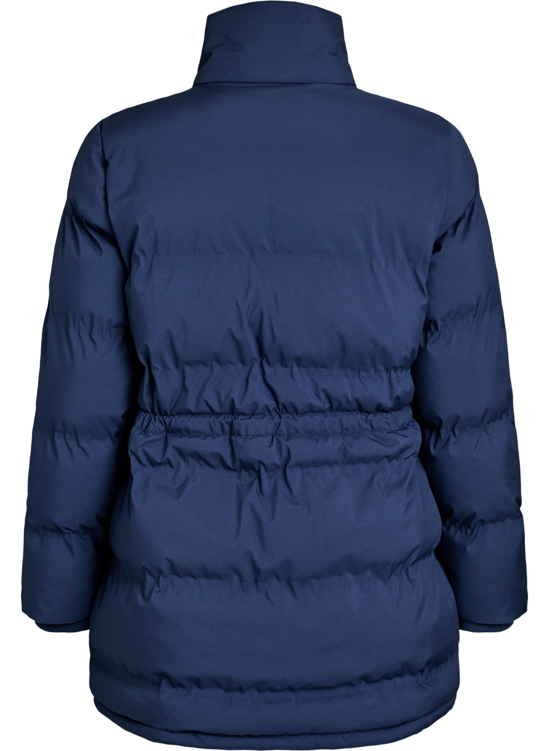 ZizziMittellange Pufferjacke mit verstellbarer Taille, Blau, Packshot image number 1