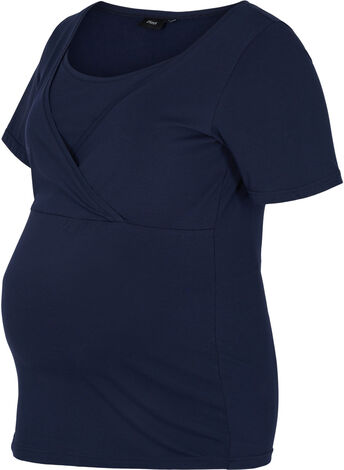 Kurzarm Schwangerschafts-T-Shirt aus Baumwolle