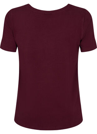 Einfarbiges basic T-Shirt aus Baumwolle, Winetasting, Packshot image number 1