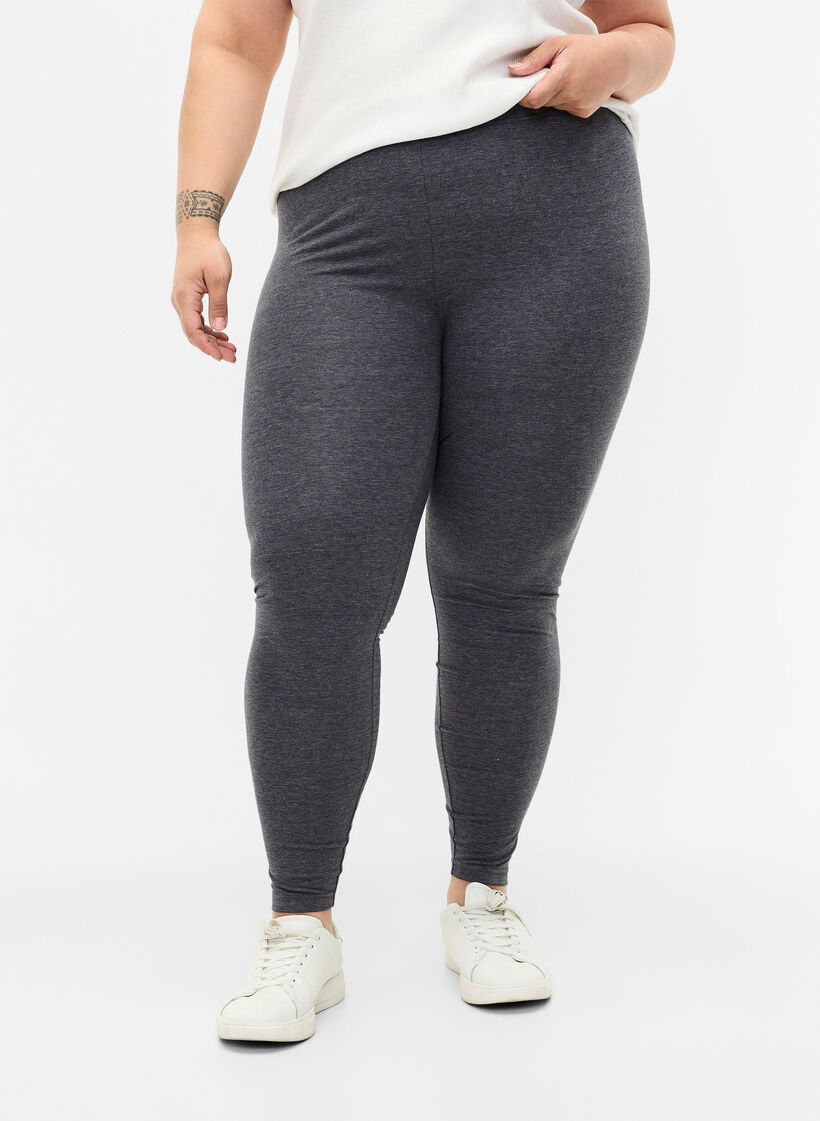 Graue Melange-Leggings, Dark Grey Melange, Model image number 0