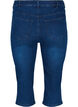 Enganliegende Denim-Caprihose aus Baumwolle, Dark blue denim, Packshot image number 1