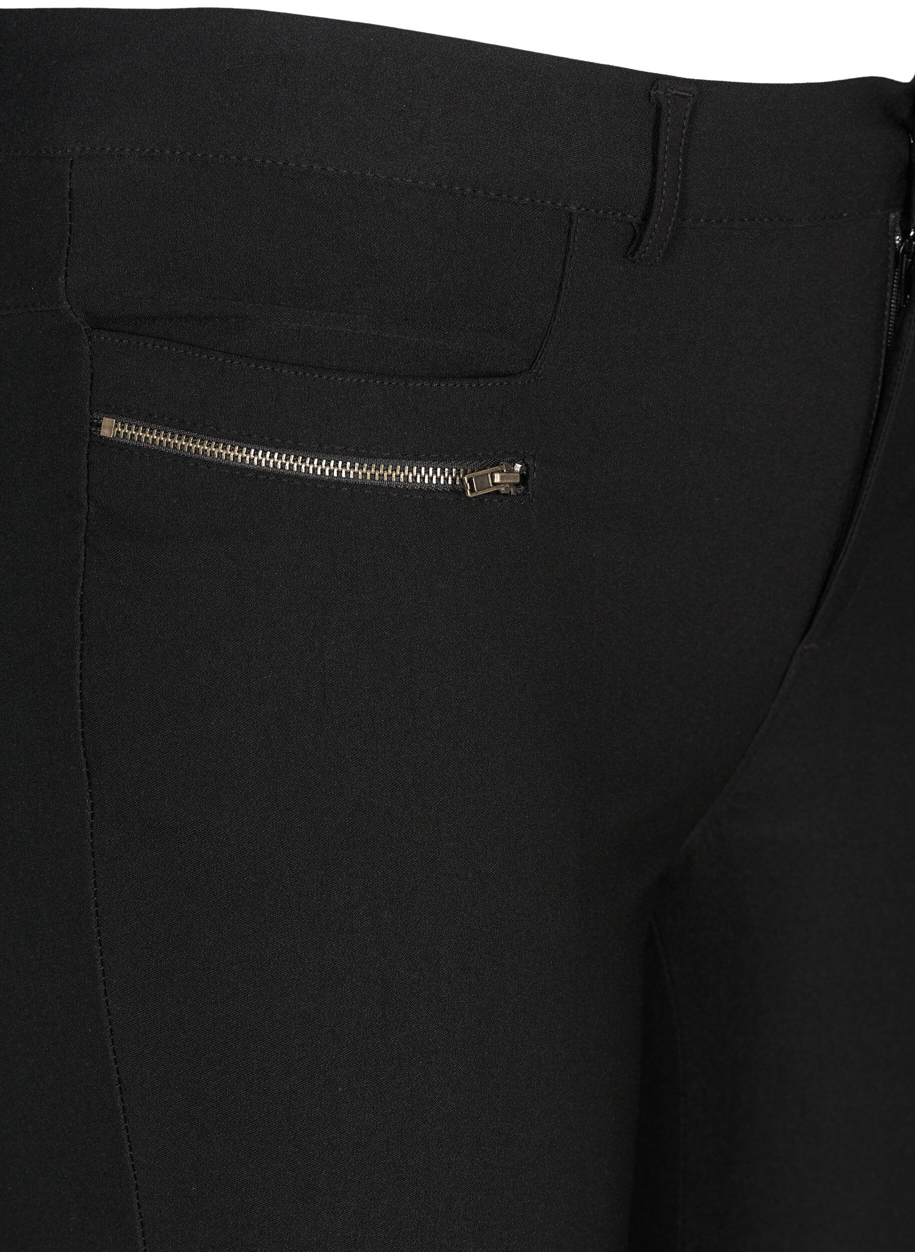 ZizziSlim Fit Caprihose aus Viskosemischung, Schwarz, Packshot image number 2