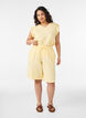 Lockere Shorts aus Baumwollmusselin mit hoher Taille, Gelb, Model image number 1