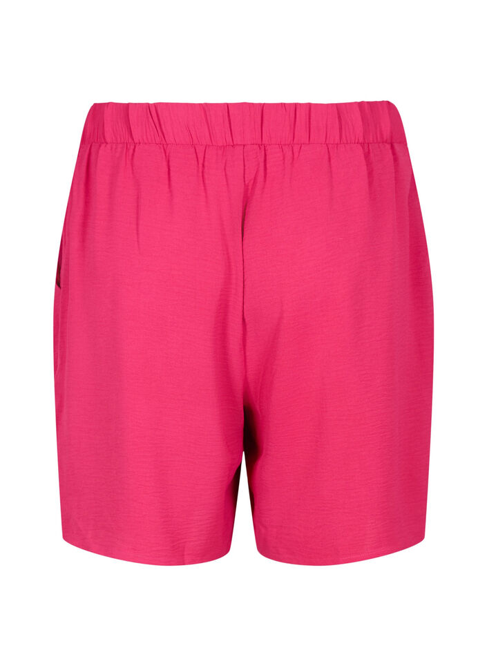 Kurze Hose mit Taschen und elastischem Bund, Pink, Packshot image number 1