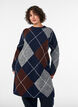 Strickkleid mit gro&szlig;em Karomuster, Blau, Model image number 0
