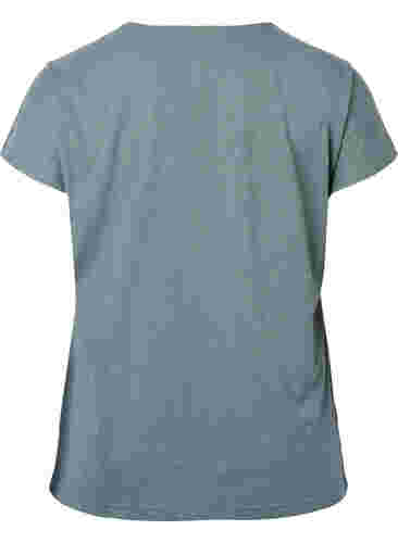 T-Shirt aus Baumwolle mit Blattprint, Balsam Green Leaf, Packshot image number 1