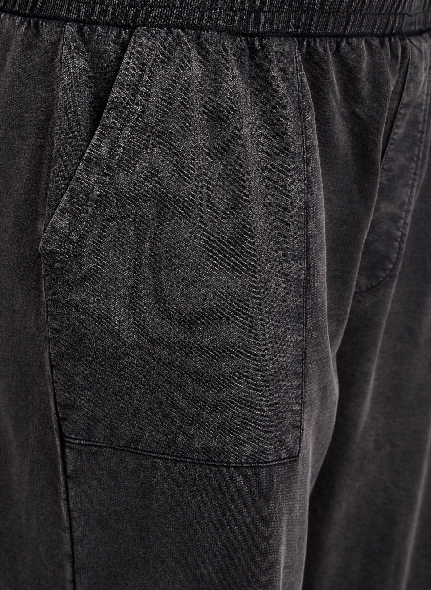 ZizziJogginghose mit weitem Bein und Washed-Effekt, Grau, Packshot image number 2