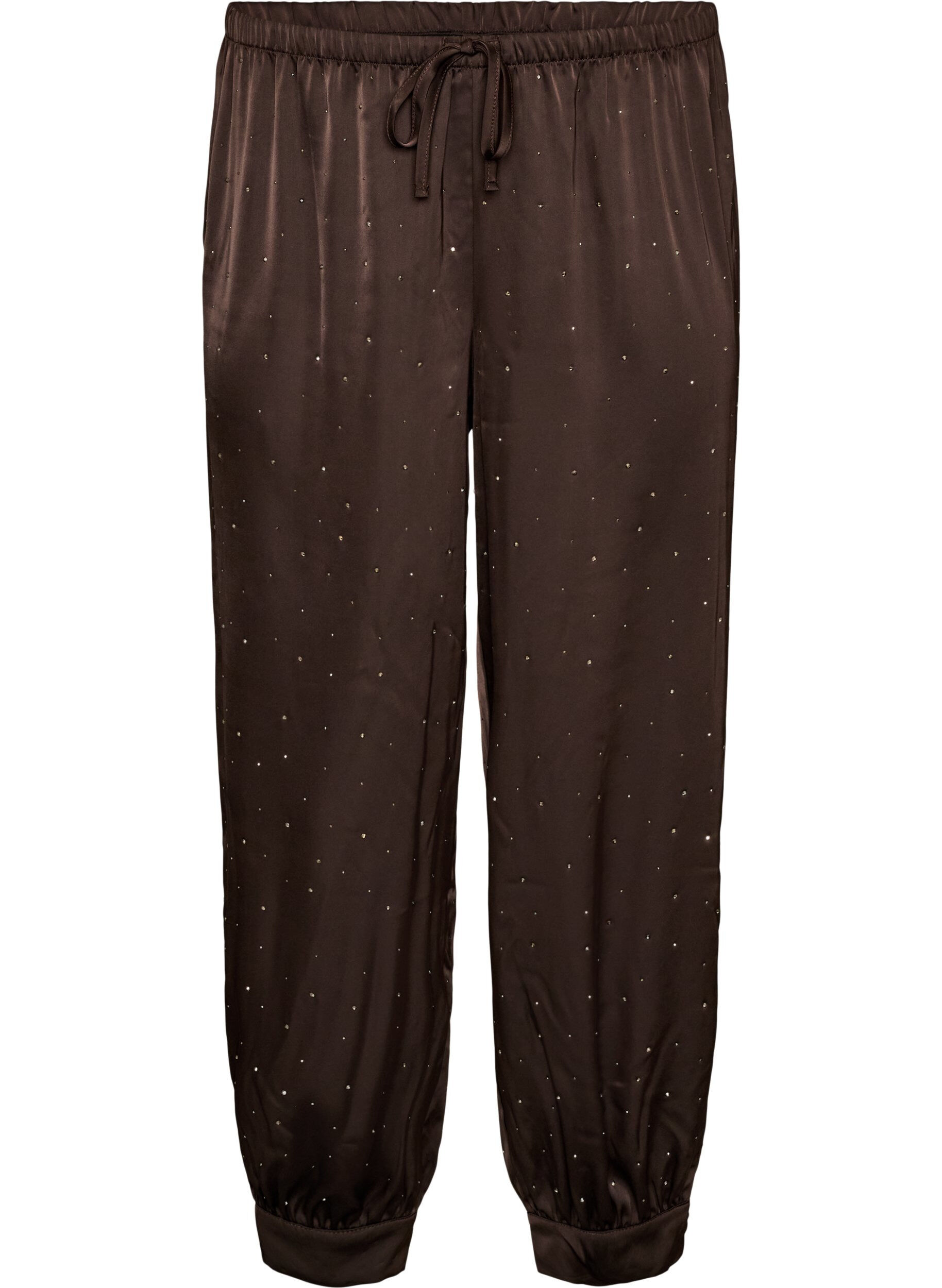 Ballonhose aus Satin mit Strasssteinen