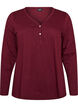Langarmshirt mit V-Ausschnitt und Kn&ouml;pfen, Rot, Packshot image number 0