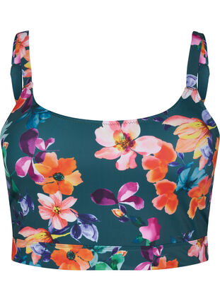 Bedrucktes Bikini-Top mit verstellbaren Trägern, Meave Print, Packshot image number 0