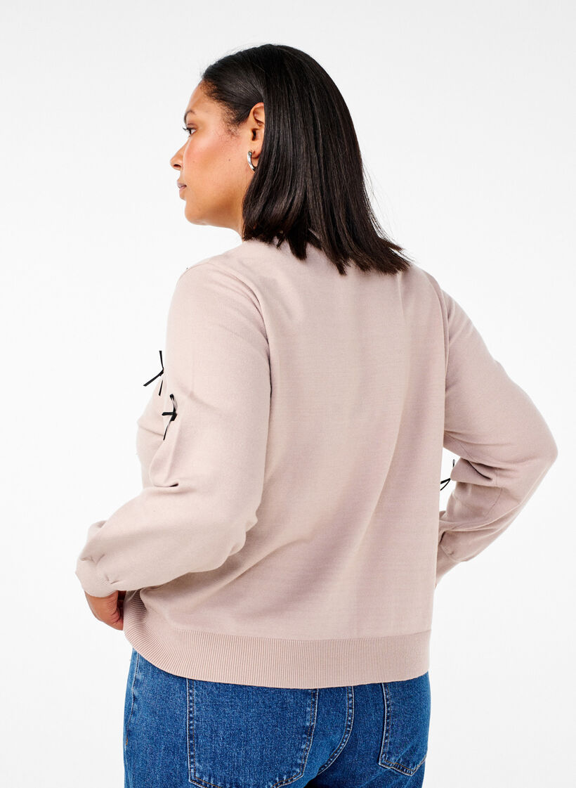 Strickjacke mit Schleifen, Simply T. Black Bows, Model image number 1