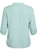 Bluse aus Leinen und Viskose mit 3/4-&Auml;rmeln, Gr&uuml;n, Packshot image number 1