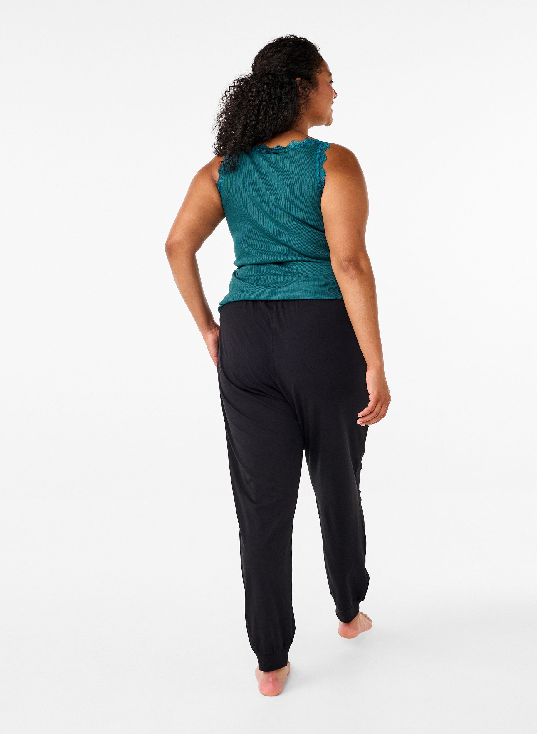 ZizziPyjama aus Baumwolle, Schwarz, Model image number 1