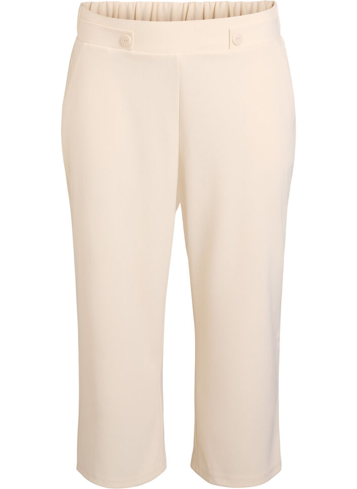 7/8 Hose mit lockerer Passform, Beige, Packshot image number 0