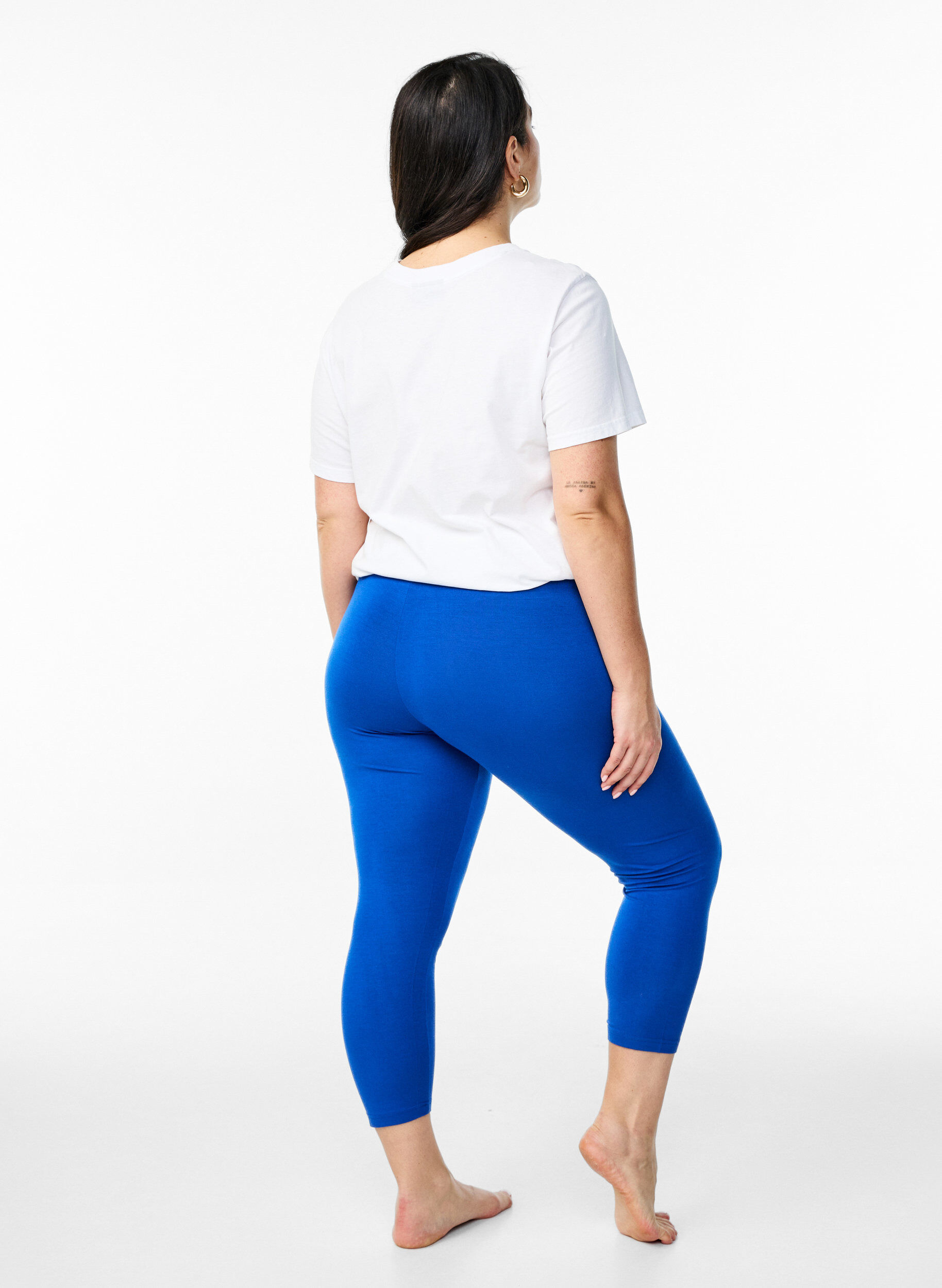 ZizziBasic 3/4-Leggings aus Viskose, Blau, Model image number 2