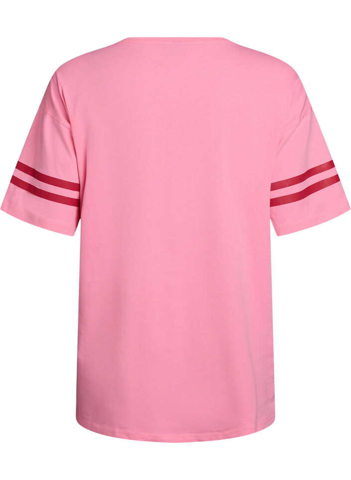 Sportliches Oversize-College-T-Shirt, Pink, Packshot image number 1