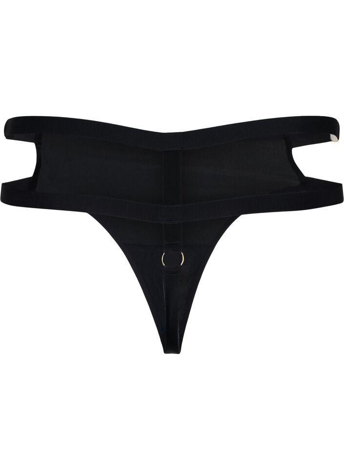 Beschichteter G-String, Black, Packshot image number 1