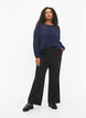  Langarm-Bluse mit Spitze, Navy Blazer, Model image number 2