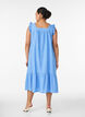 Midikleid aus Baumwolle mit R&uuml;schendetails, Blau, Model image number 1