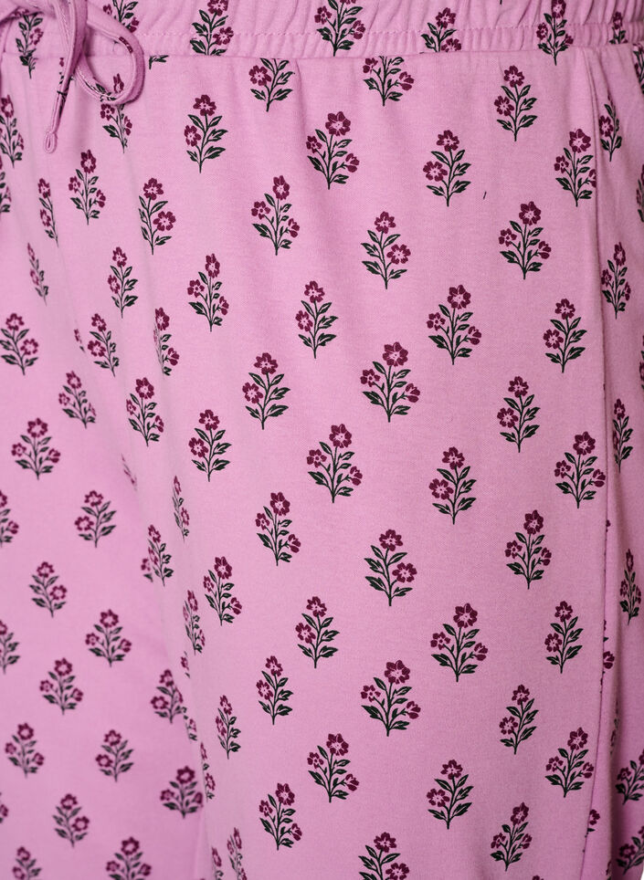 Baumwoll-Pyjamahose mit hohem Bund, Rot, Packshot image number 2