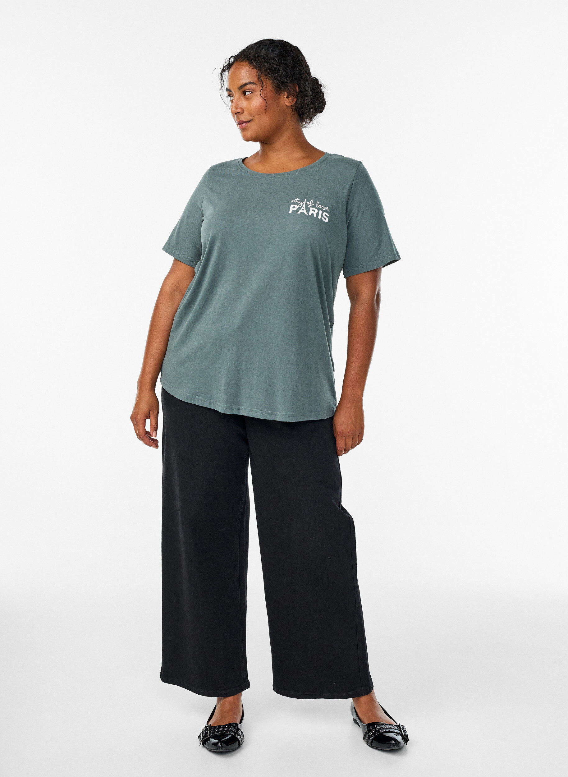 ZizziT-Shirt mit Print, Gr&uuml;n, Model image number 1