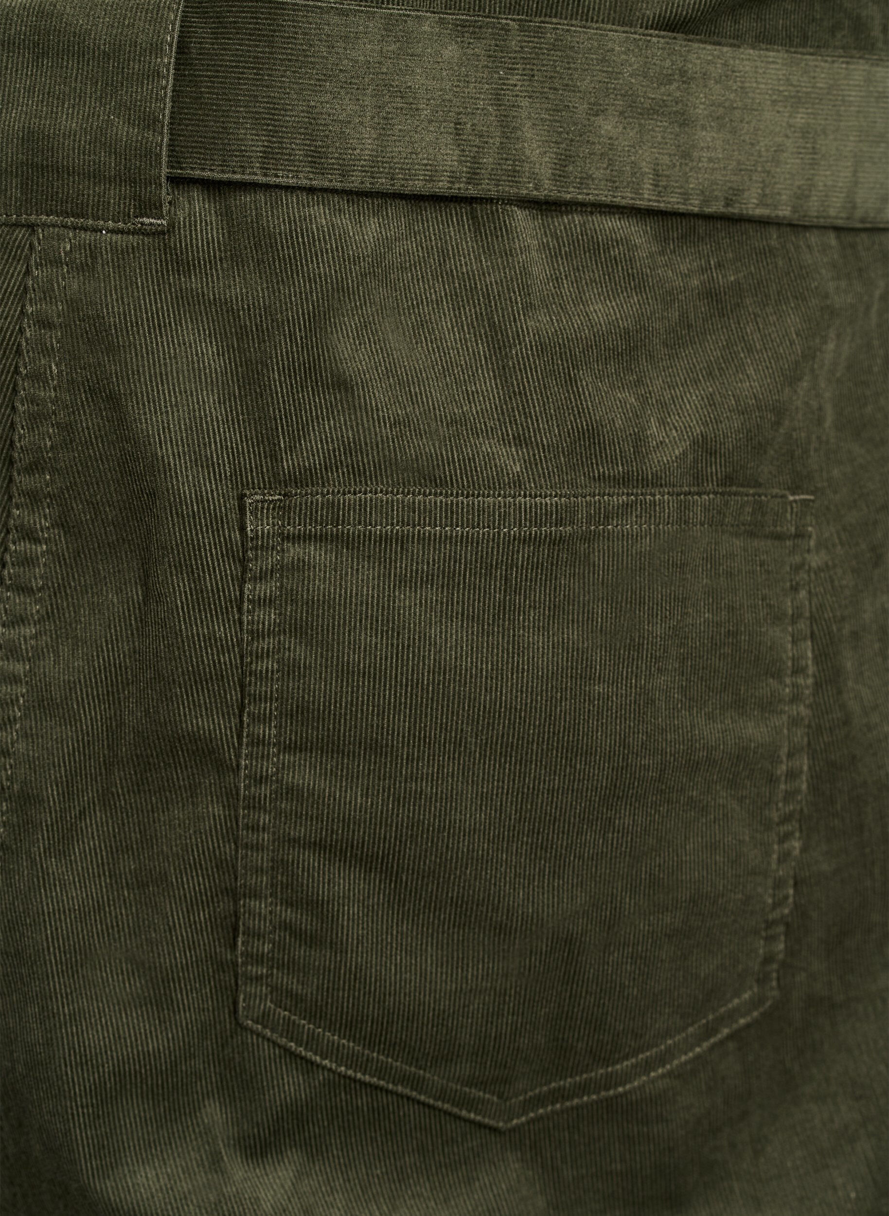 ZizziJumpsuit aus Cord mit geradem Bein, Gr&uuml;n, Packshot image number 4