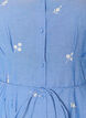 Hemdblusenkleid aus Baumwolle mit gestickten Blumen, Blau, Packshot image number 2