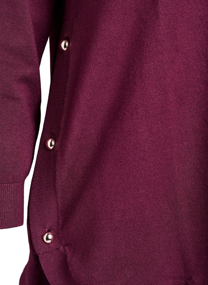 Strickbluse mit seitlichen Kn&ouml;pfen, Rot, Packshot image number 3
