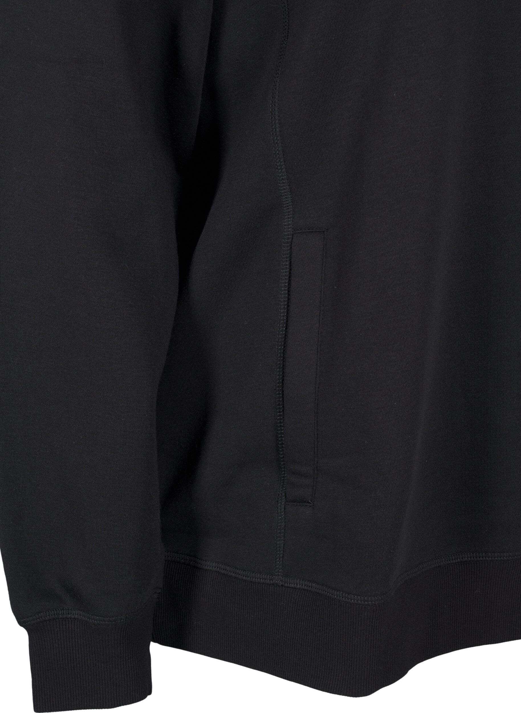 ZizziFLASH - Sweatshirt mit Stehkragen, Black, Packshot image number 3