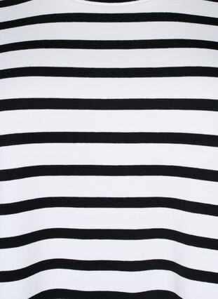 Gestreiftes T-Shirt aus biologischer Baumwolle, Black Stripes, Packshot image number 2