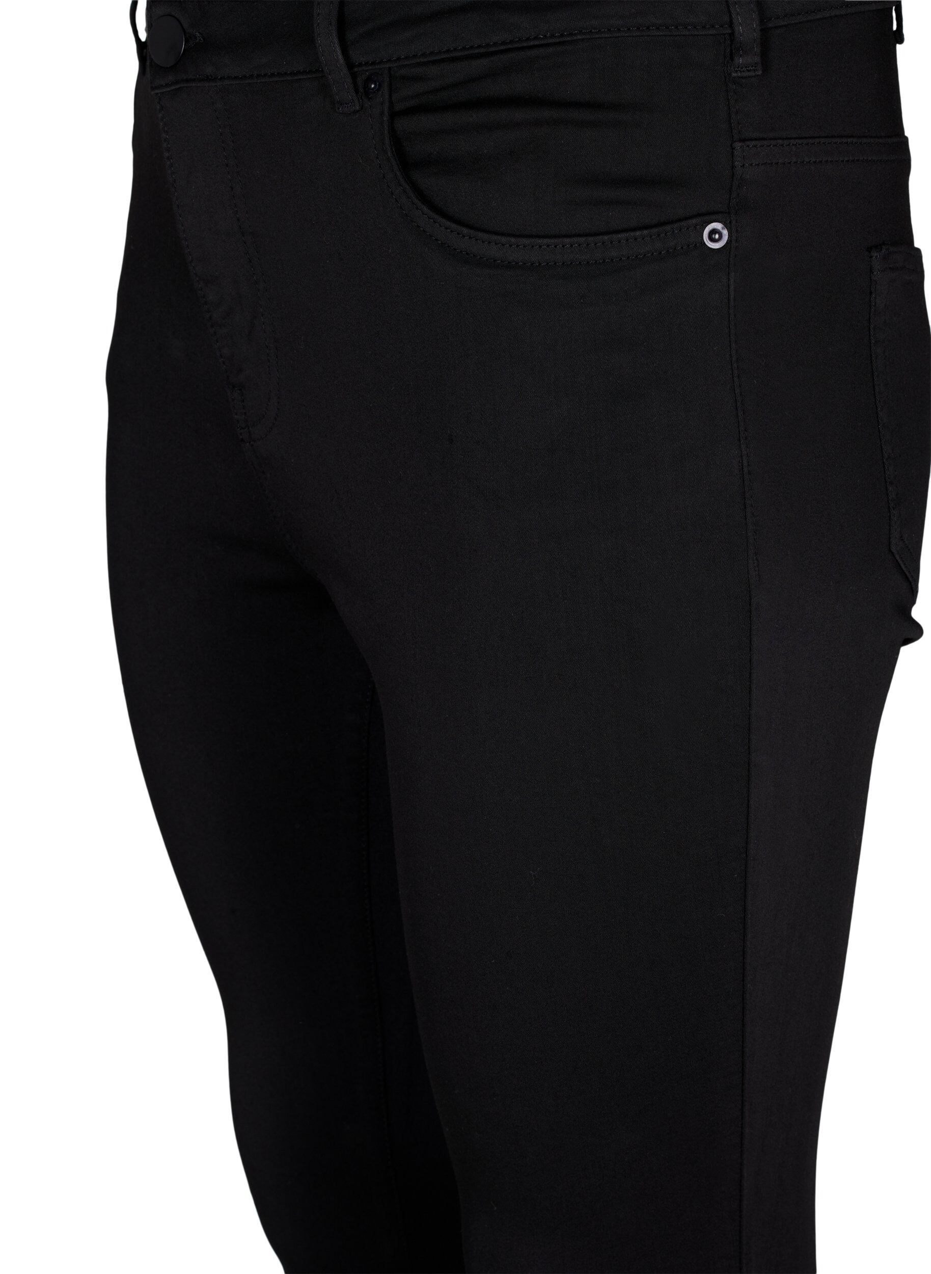 ZizziStay Black Amy Jeans mit hoher Taille, Black, Packshot image number 2