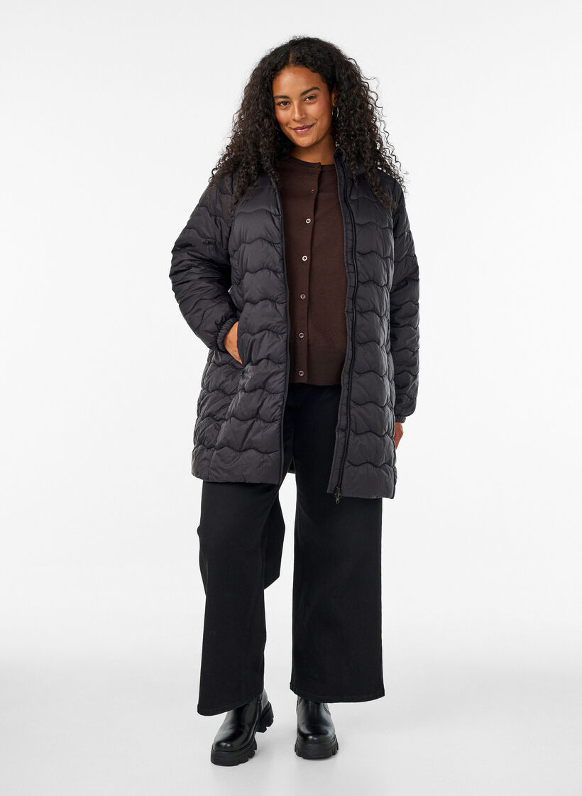 Steppjacke, Schwarz, Model image number 1