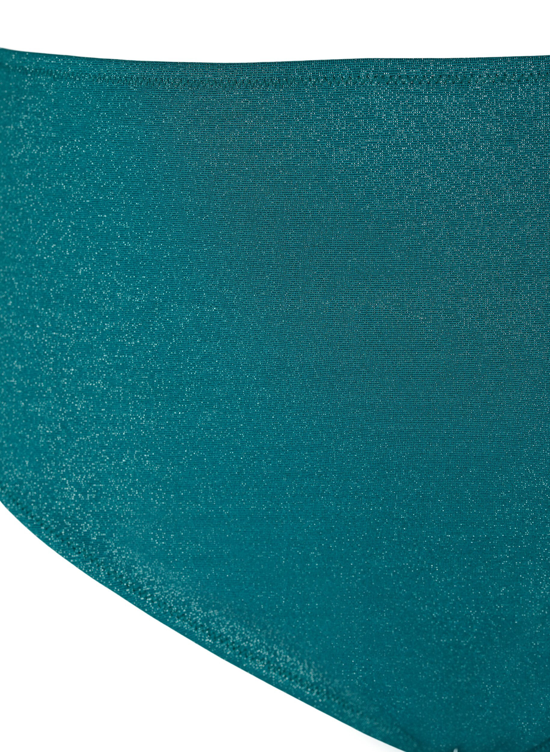 ZizziMit Glitzer verzierte Bikinihose mit hoher Taille, Gr&uuml;n, Packshot image number 2