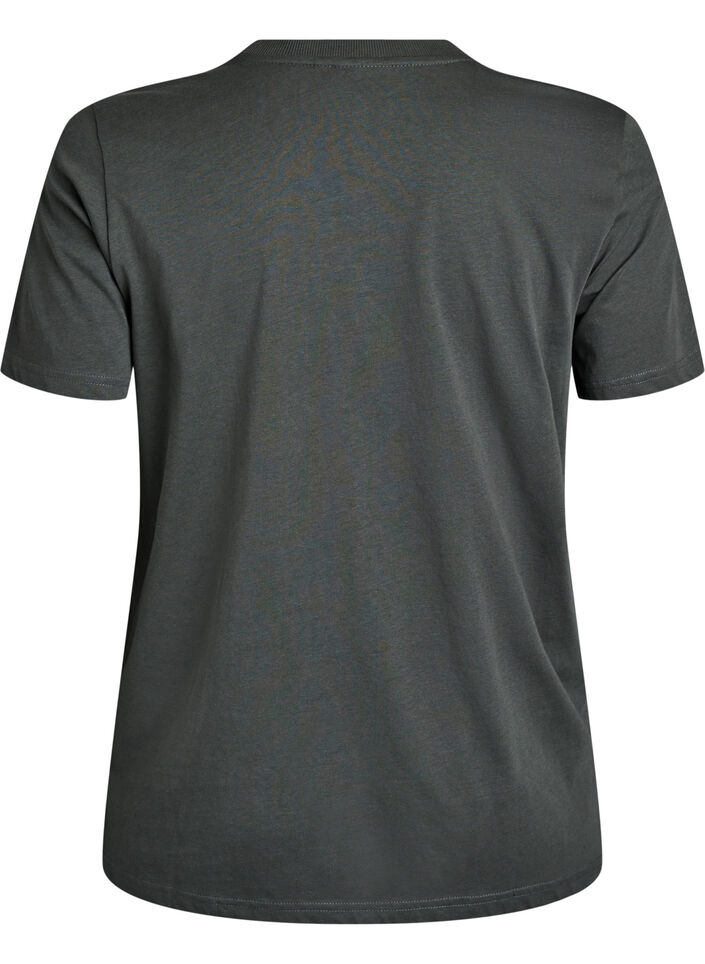 Basic-T-Shirt aus Baumwolle mit Rundhalsausschnitt, Gr&uuml;n, Packshot image number 1
