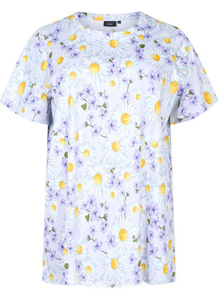 Oversize Nachthemd mit Print, Lavender Blue AOP, Packshot image number 0