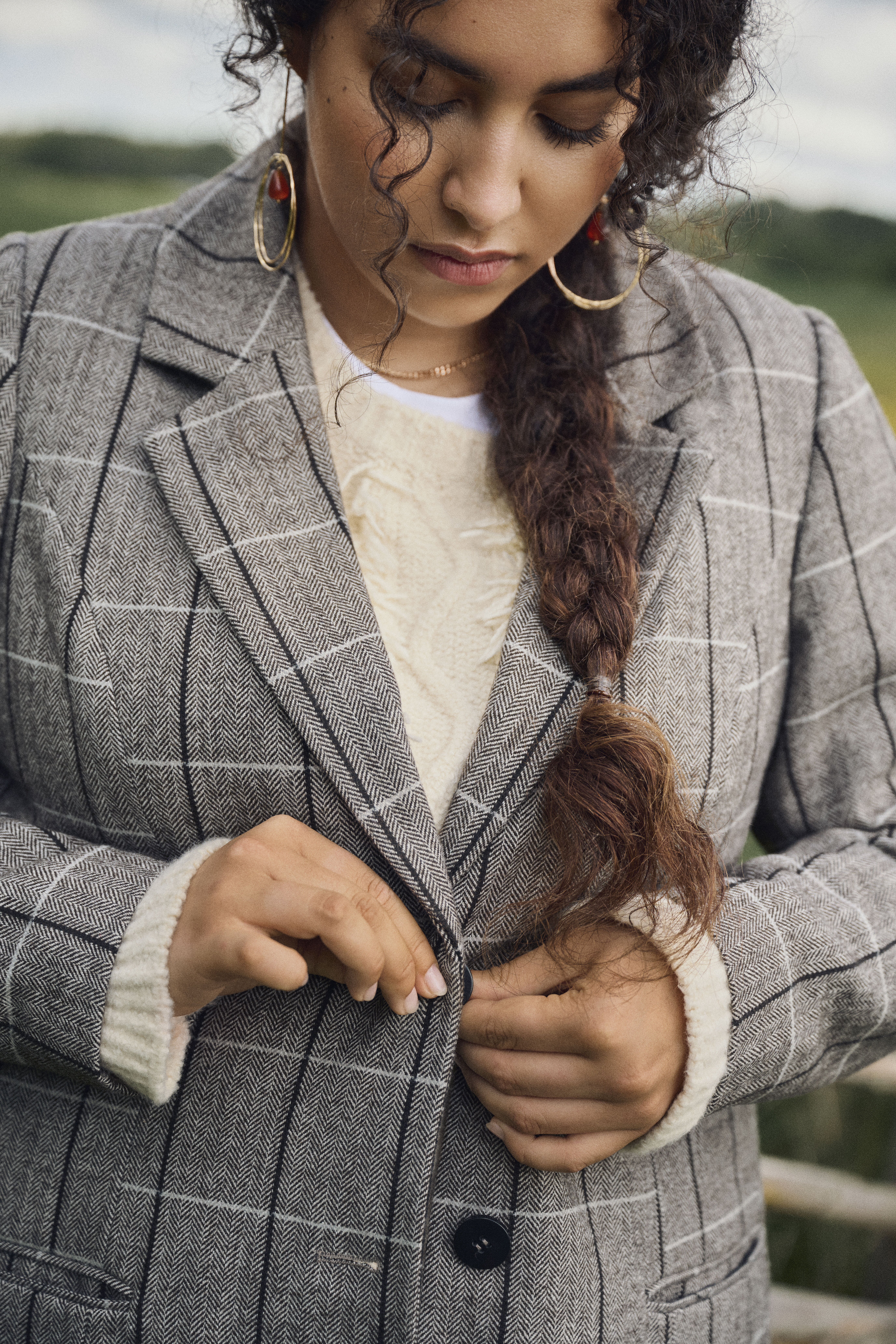 ZizziSet in grauen Karos, , Model